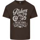 Riders 78 Motorcycle Motorbike Biker Mens Cotton T-Shirt Tee Top Dark Chocolate