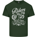 Riders 78 Motorcycle Motorbike Biker Mens Cotton T-Shirt Tee Top Forest Green