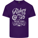 Riders 78 Motorcycle Motorbike Biker Mens Cotton T-Shirt Tee Top Purple