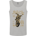 Riders Inc Motorcycle Cafe Racer Biker Bike Mens Vest Tank Top Sports Grey