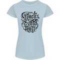 Rock and Roll Music Womens Petite Cut T-Shirt Light Blue