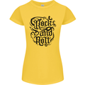 Rock and Roll Music Womens Petite Cut T-Shirt Yellow