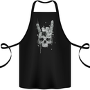 Rock n Roll Music Salute Skull Biker Gothic Cotton Apron 100% Organic Black