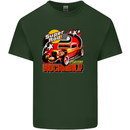 Rockabily Hot Rod Hotrod Dragster Mens Cotton T-Shirt Tee Top Forest Green