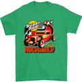 Rockabily Hot Rod Hotrod Dragster Mens T-Shirt Cotton Gildan Irish Green