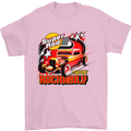 Rockabily Hot Rod Hotrod Dragster Mens T-Shirt Cotton Gildan Light Pink