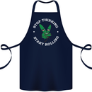 Rolling Funny Bong Weed Cannabis Drugs Cotton Apron 100% Organic Navy Blue