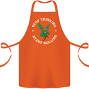 Rolling Funny Bong Weed Cannabis Drugs Cotton Apron 100% Organic Orange