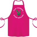 Rolling Funny Bong Weed Cannabis Drugs Cotton Apron 100% Organic Pink