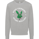 Rolling Funny Bong Weed Cannabis Drugs Kids Sweatshirt Jumper Sports Grey