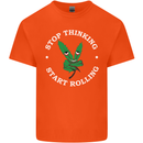 Rolling Funny Bong Weed Cannabis Drugs Mens Cotton T-Shirt Tee Top Orange