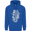 Roman Armour Fancy Dress Warrior Gym MMA Mens 80% Cotton Hoodie Royal Blue