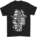 Roman Armour Fancy Dress Warrior Gym MMA Mens T-Shirt Cotton Gildan Black