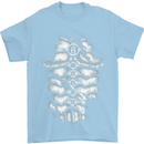 Roman Armour Fancy Dress Warrior Gym MMA Mens T-Shirt Cotton Gildan Light Blue