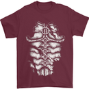 Roman Armour Fancy Dress Warrior Gym MMA Mens T-Shirt Cotton Gildan Maroon