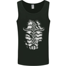 Roman Armour Fancy Dress Warrior Gym MMA Mens Vest Tank Top Black