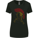 Roman Demon Skull MMA Gym Spartan Helmet Womens Wider Cut T-Shirt Black