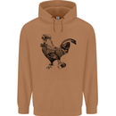 Rooster Camera Photography Photographer Mens 80% Cotton Hoodie Caramel Latte
