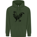 Rooster Camera Photography Photographer Mens 80% Cotton Hoodie Forest Green