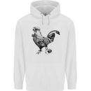 Rooster Camera Photography Photographer Mens 80% Cotton Hoodie White