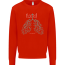 Rooted Christ Christian Catholic Religion Mens Sweatshirt Jumper Bright Red