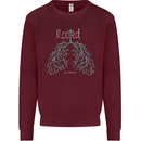 Rooted Christ Christian Catholic Religion Mens Sweatshirt Jumper Maroon
