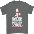 Roots In Poland Polish Polska Flag Orzel Mens T-Shirt Cotton Gildan Charcoal