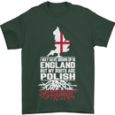 Roots In Poland Polish Polska Flag Orzel Mens T-Shirt Cotton Gildan Forest Green