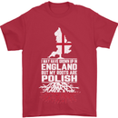 Roots In Poland Polish Polska Flag Orzel Mens T-Shirt Cotton Gildan Red