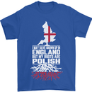 Roots In Poland Polish Polska Flag Orzel Mens T-Shirt Cotton Gildan Royal Blue
