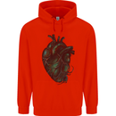 Rotten Heart Gothic Demon Satan Skull Evil Mens 80% Cotton Hoodie Bright Red