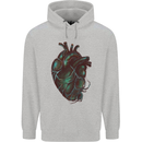 Rotten Heart Gothic Demon Satan Skull Evil Mens 80% Cotton Hoodie Sports Grey