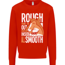 Rough Collie Inside All Smooth Funny Mens Sweatshirt Jumper Bright Red