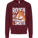 Rough Collie Inside All Smooth Funny Mens Sweatshirt Jumper Maroon