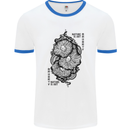 Nature is Art Mushroom Fungi Mycology Mens Ringer T-Shirt White/Royal Blue
