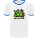 Weed Enjoy Every Day Cannabis Drugs Bong Mens Ringer T-Shirt White/Royal Blue