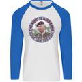 King Airborne Mens L/S Baseball T-Shirt White/Royal Blue