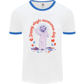 Happy Single Awareness Day Mens Ringer T-Shirt White/Royal Blue