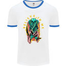 Cthulhu Believe in Me Octopus Kraken Skull Mens White Ringer T-Shirt White/Royal Blue
