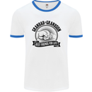 Grandad & Grandson Grandparent's Day Mens White Ringer T-Shirt White/Royal Blue