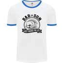 Dad & Son Best Friends Father's Day Mens White Ringer T-Shirt White/Royal Blue