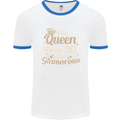 30th Birthday Queen Thirty Years Old 30 Mens White Ringer T-Shirt White/Royal Blue