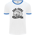 Dad & Sons Best Friends Father's Day Mens White Ringer T-Shirt White/Royal Blue