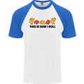 This Is How I Roll RPG Role Playing Game Mens S/S Baseball T-Shirt White/Royal Blue