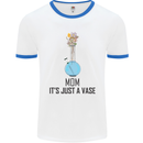 Just a Vase Funny Bong Weed Cannabis Drugs Mens White Ringer T-Shirt White/Royal Blue