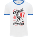 Baseball Champion Player Mens White Ringer T-Shirt White/Royal Blue