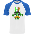 St. Patrick's Day Disguise Funny Mens S/S Baseball T-Shirt White/Royal Blue