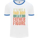 Father's Day Dad Bod It's a Father Figure Mens White Ringer T-Shirt White/Royal Blue