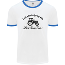 A Tractor for My Wife Funny Farming Farmer Mens White Ringer T-Shirt White/Royal Blue