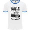 Daddy and Daughter Funny Father's Day Mens White Ringer T-Shirt White/Royal Blue
